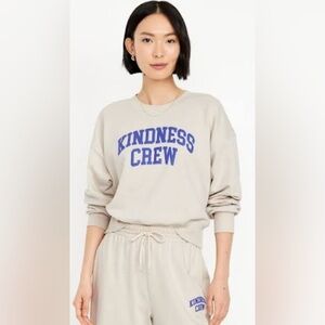 Old Navy Beachy SoComfy Terry Kindness Crew Joggers & Crew Neck Sweatshirt Set M